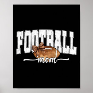 Póster Temporada de touchdown Juego de mamá de fútbol ame