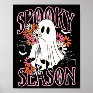 Póster Temporada espeluznante Fantasma Halloween Disstume