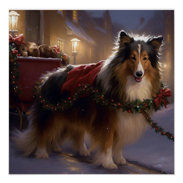 Póster Temporada festiva de los Navidades de Sheepdog de  (Anverso)