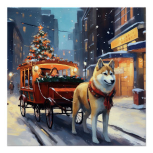 Póster Temporada Festiva de Navidad de Akita