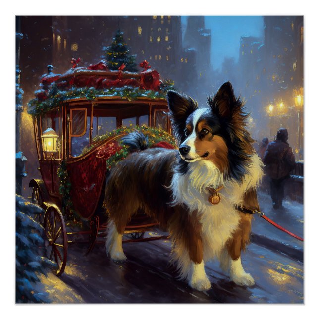 Póster Temporada Festiva de Navidad Papillon (Anverso)