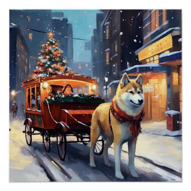 Póster Temporada festiva de Navidades Akita (Anverso)