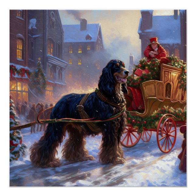 Póster Temporada festiva de Navidades de Cocker Spaniel (Anverso)