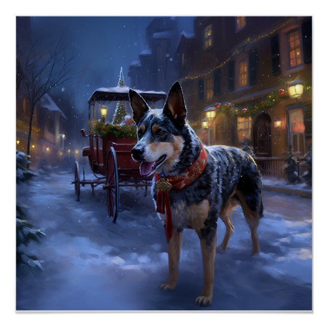 Póster Temporada festiva de Navidades de ganado australia (Anverso)