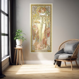 Póster Temporada L'Automne Art Nouveau Alphonse Mucha