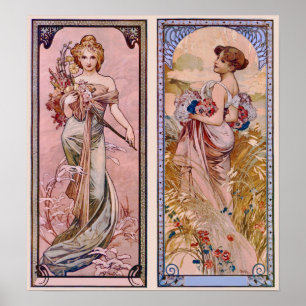 Póster Temporadas decorativas de verano y primavera