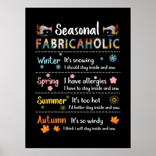 Póster Temporal Fabricaholic Winter Spring Otoño (Frente)