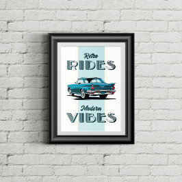 Póster Temporizador antiguo en colores retro.