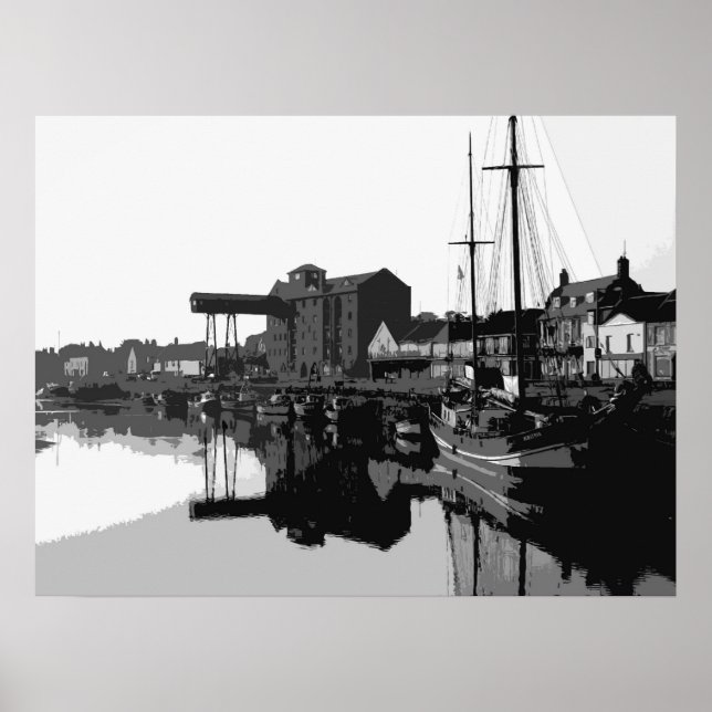 PÓSTER TEMPRANO POR LA MAÑANA EN WELLS-NEXT-THE SEA (Frente)