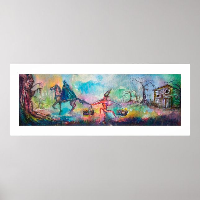 Póster TEMPTACIÓN Caballero oscuro y tesoro del diablo, a (Frente)