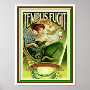 Póster Tempus Fugit Spirits 12 x 16 poster