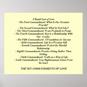 Póster TEN COMMANDMENTS OF LOVE...poster