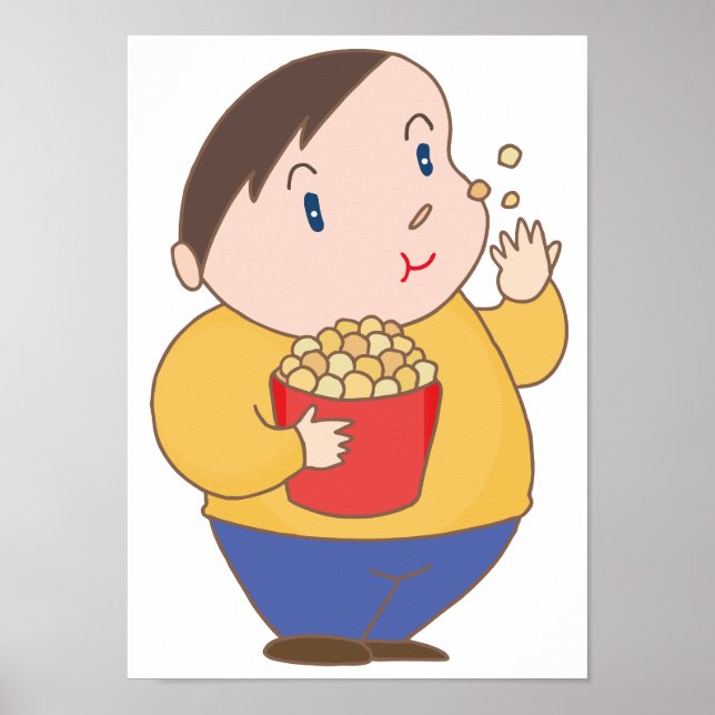 Póster Ten cuidado de no comer en exceso inconscientement (Frente)