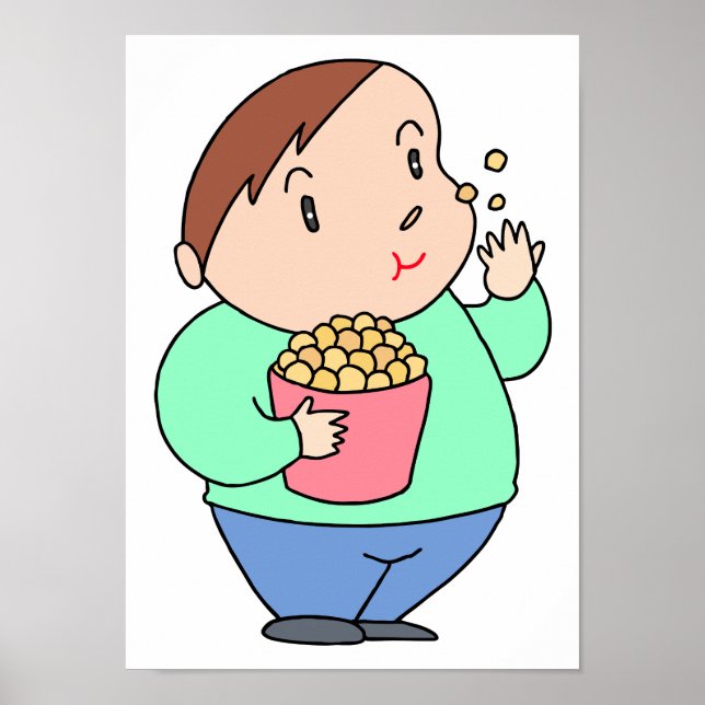 Póster Ten cuidado de no comer en exceso inconscientement (Frente)