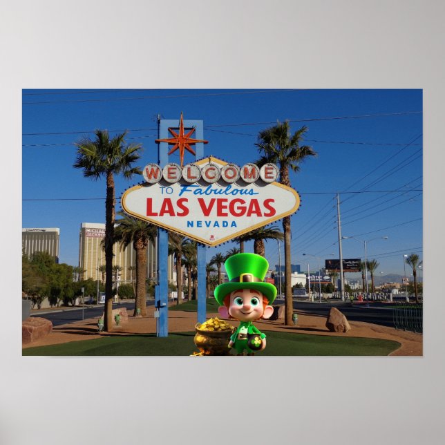Póster Ten suerte en Las Vegas. (Frente)