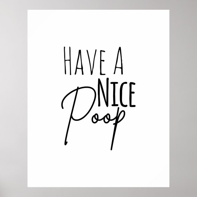 Póster Ten un buen Poster de baño humorístico (Frente)
