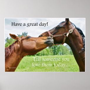 Póster Ten un gran Poster de día con caballos