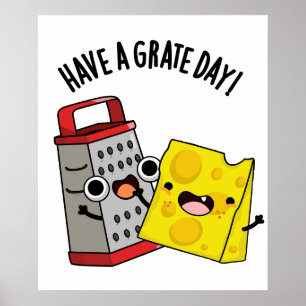 Póster Ten Un Grate Day Funny Cheese Pun