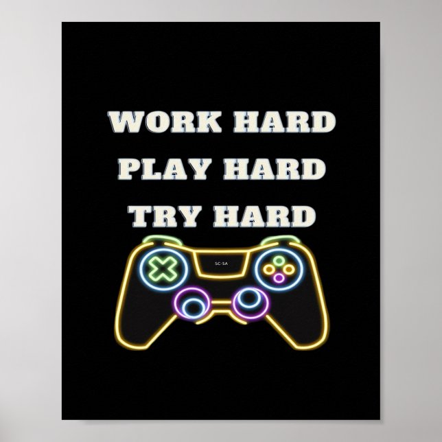 Póster Tendencia clásica dura de trabajo duro (Frente)