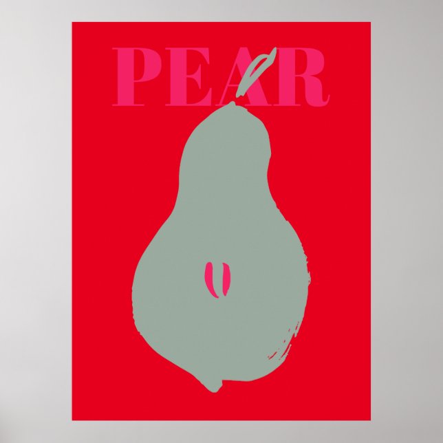 Póster Tendencia de Ilustraciones de frutas y verduras (Frente)