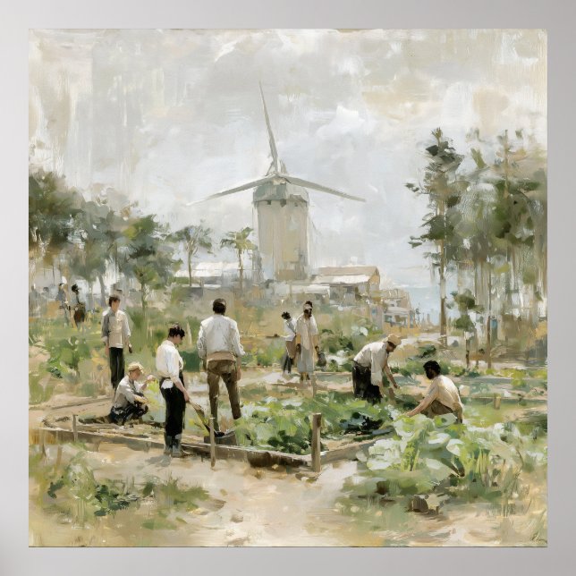 Póster Tender Mañana: Trabajando Juntos (Frente)