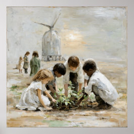 Póster Tending Mañana: Niños en el Jardín