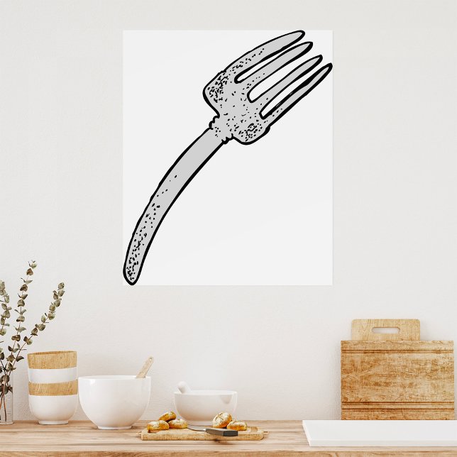 Póster Tenedor Vintage Rústico Cubiertos Retro (Subido por el creador)