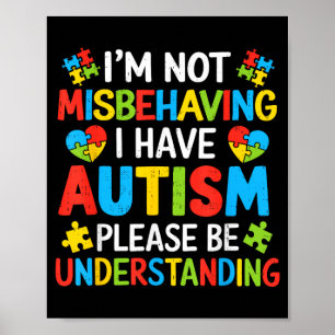 Póster Tener Autismo Entendiendo a los Niños Autistas