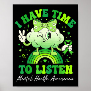 Póster Tener Tiempo para Escuchar Conciencia sobre Salud