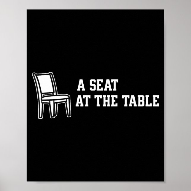 Póster Tener un asiento en la mesa (Frente)