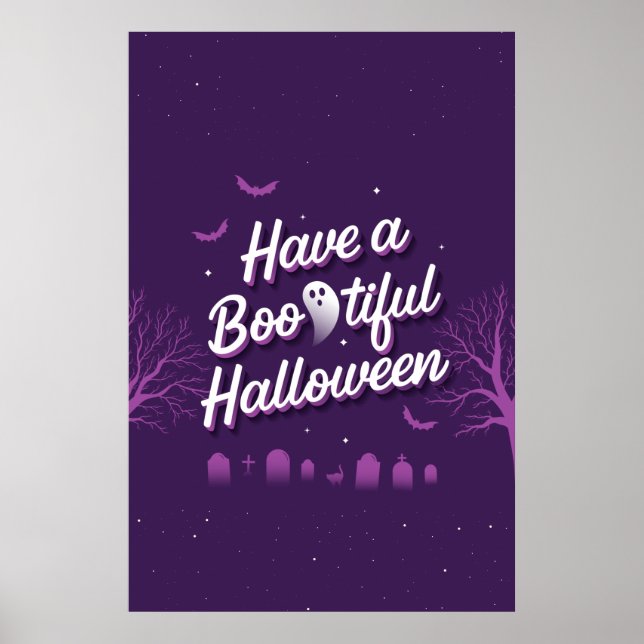 Póster Tener un Poster Bootiful Halloween (24x36) (Frente)