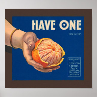 Póster Tener Una Etiqueta Vintage De Marca