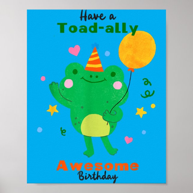 Póster Tener una fiesta de cumpleaños totalmente genial d (Frente)