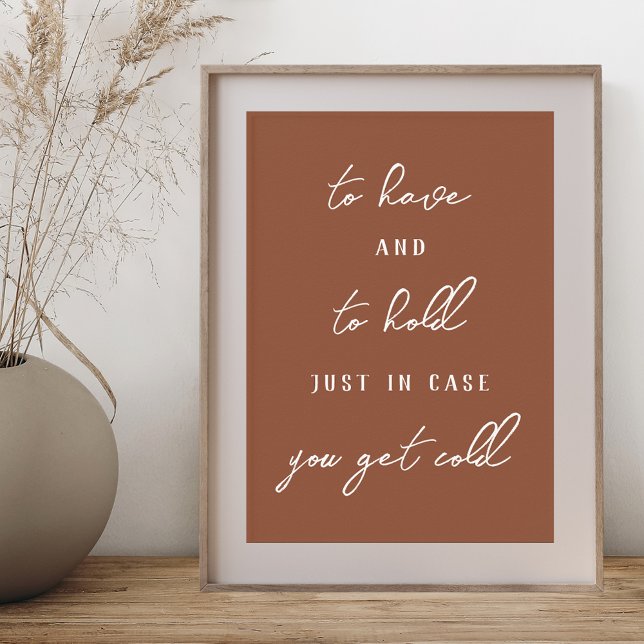 Póster Tener y mantener el Rótulo de las mantas Bodas de  (Subido por el creador)