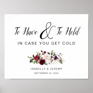 Póster Tener y mantener Rótulo Boda