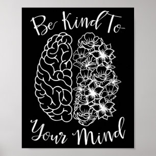 Póster Tenga Amabilidad Con Su Mente De Salud Mental S Aw