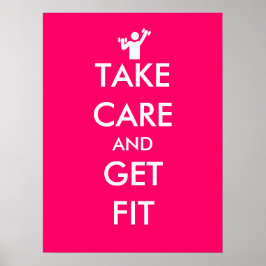 Póster Tenga cuidado y consiga un ajuste pequeño