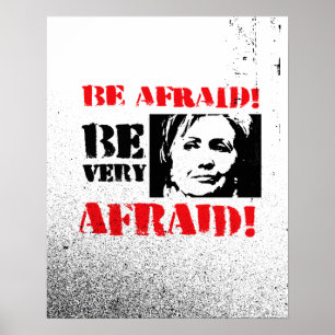 Póster Tenga miedo tenga muy miedo - Hillary anti png.png