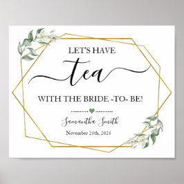 Póster Tengamos té novia vegetación oro despedida de solt