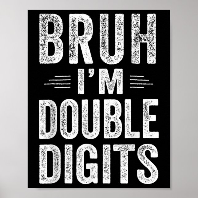 Póster Tengo 10 dígitos dobles regalos de cumpleaños a 10 (Frente)