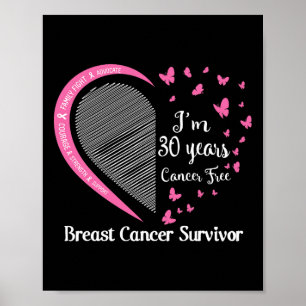 Póster Tengo 30 años sin cáncer, sobreviviente de cáncer