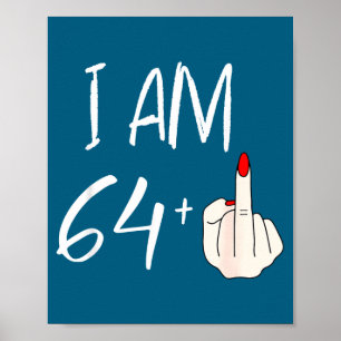 Póster Tengo 64 Más 1 Divertido Para Un Cumpleaños 64 Par