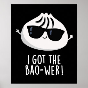 Póster Tengo A Dimsum Pun Dark BG, Funny Con Los Bao