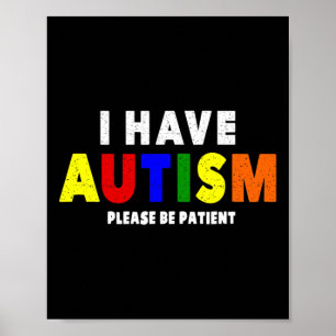 Póster Tengo Autismo, Por Favor Sé Paciente