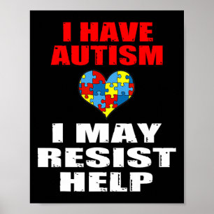 Póster Tengo Autismo Puedo Resistir A Ayudar A Niños Y Ch