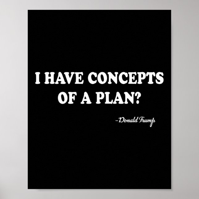 Póster Tengo Conceptos De Un Plan Donald Trump (Frente)