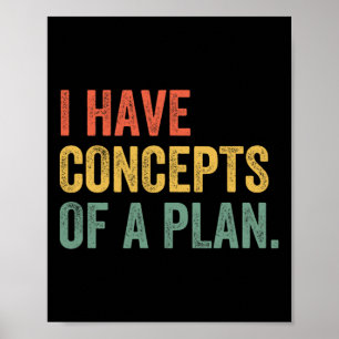 Póster Tengo Conceptos De Un Plan Trump Kamala Harris Ele