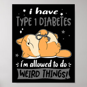 Póster Tengo Diabetes Tipo 1 A La Que Puedo Hacer Rara.