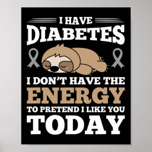 Póster Tengo diabetes y no tengo energía