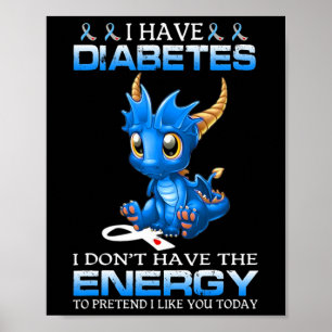 Póster Tengo diabetes y no tengo energía - diabetes